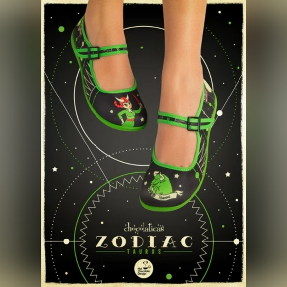 Hot Chocolate Design Shoes - Hot Chocolate Chocolaticas Zodiac Taurus Mary Janes, BNWT, Size 35